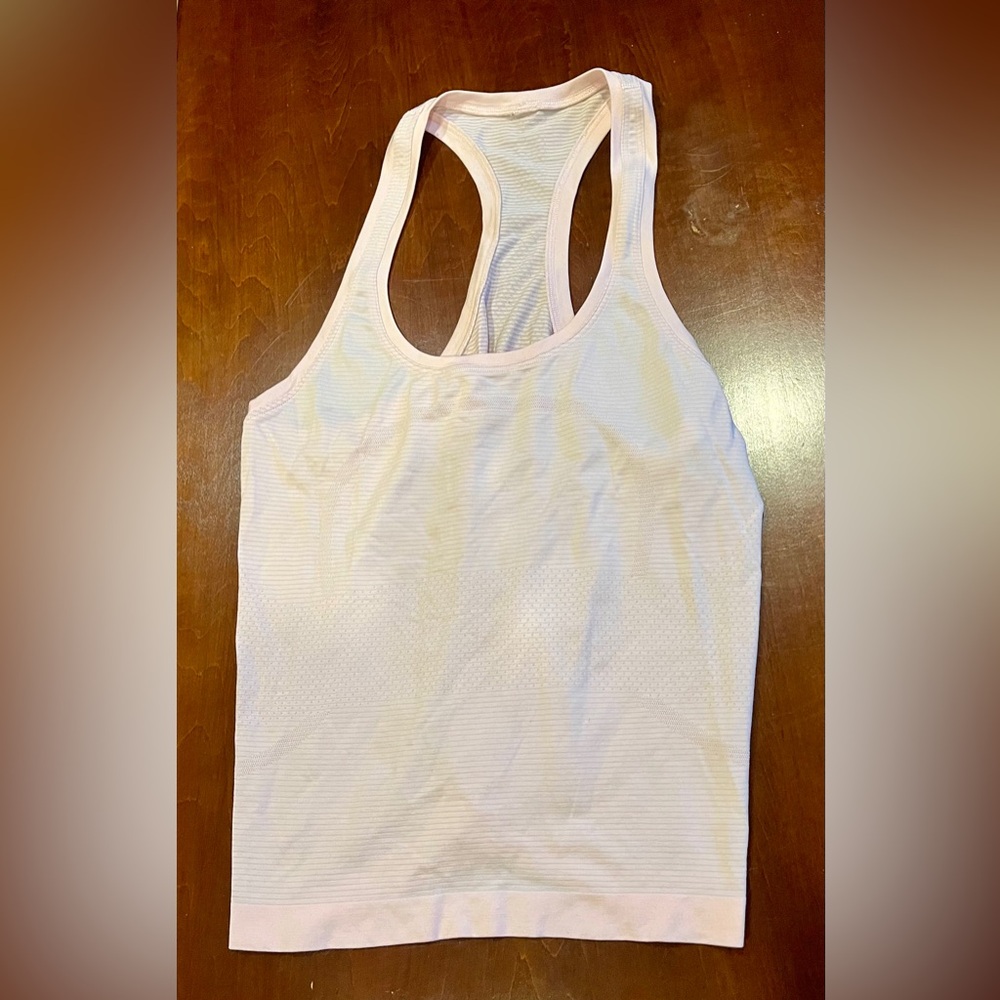 Swiftly tech racerback tank strawberry milkshake size 8 race length